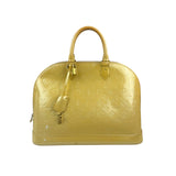 Louis Vuitton Yellow Monogram Vernis Alma Handbag