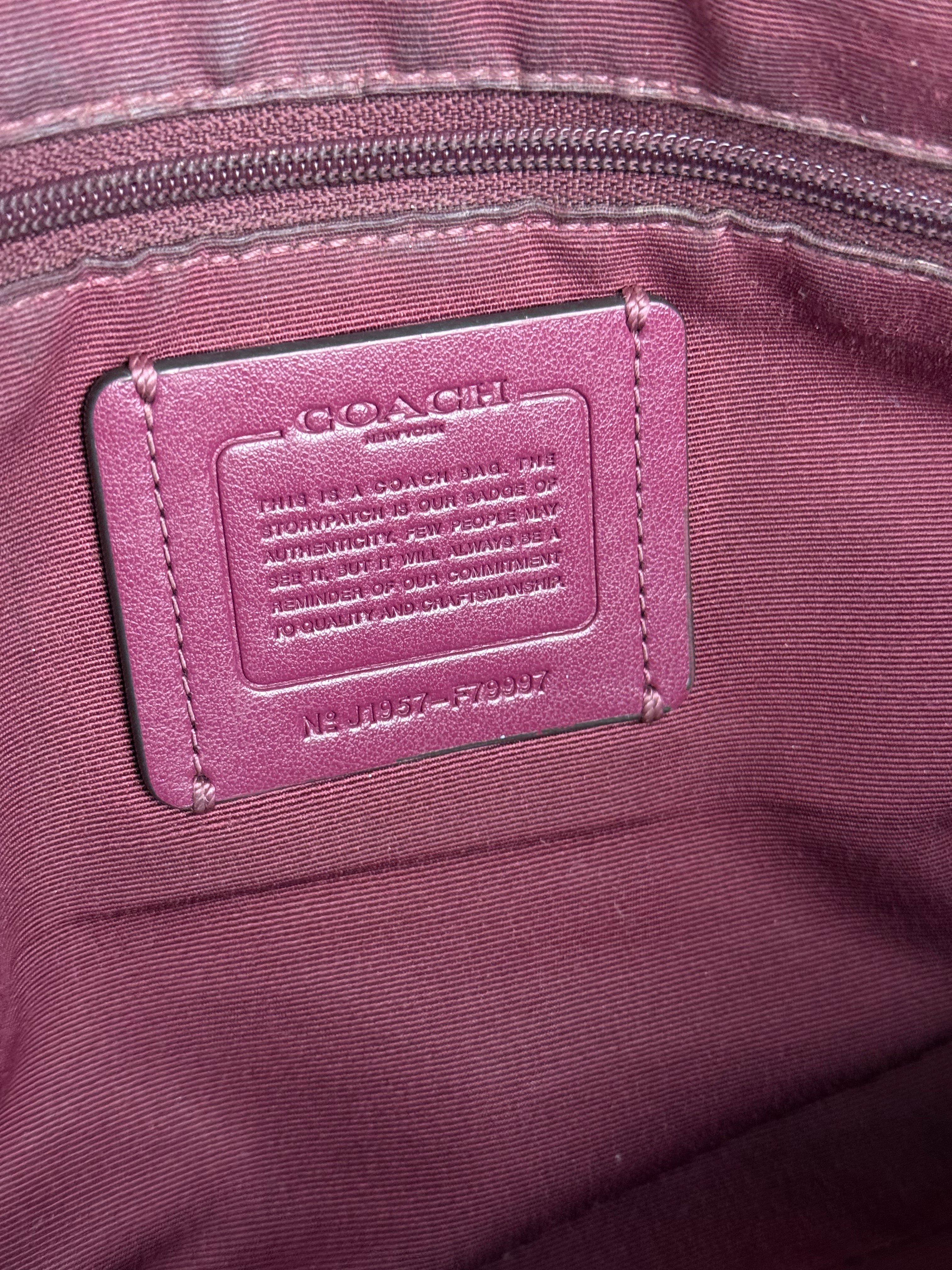 Coach Purple Top Handle Crossbody Bag