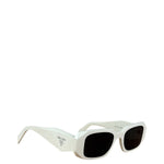 Prada White Symbole Rectangular Sunglasses