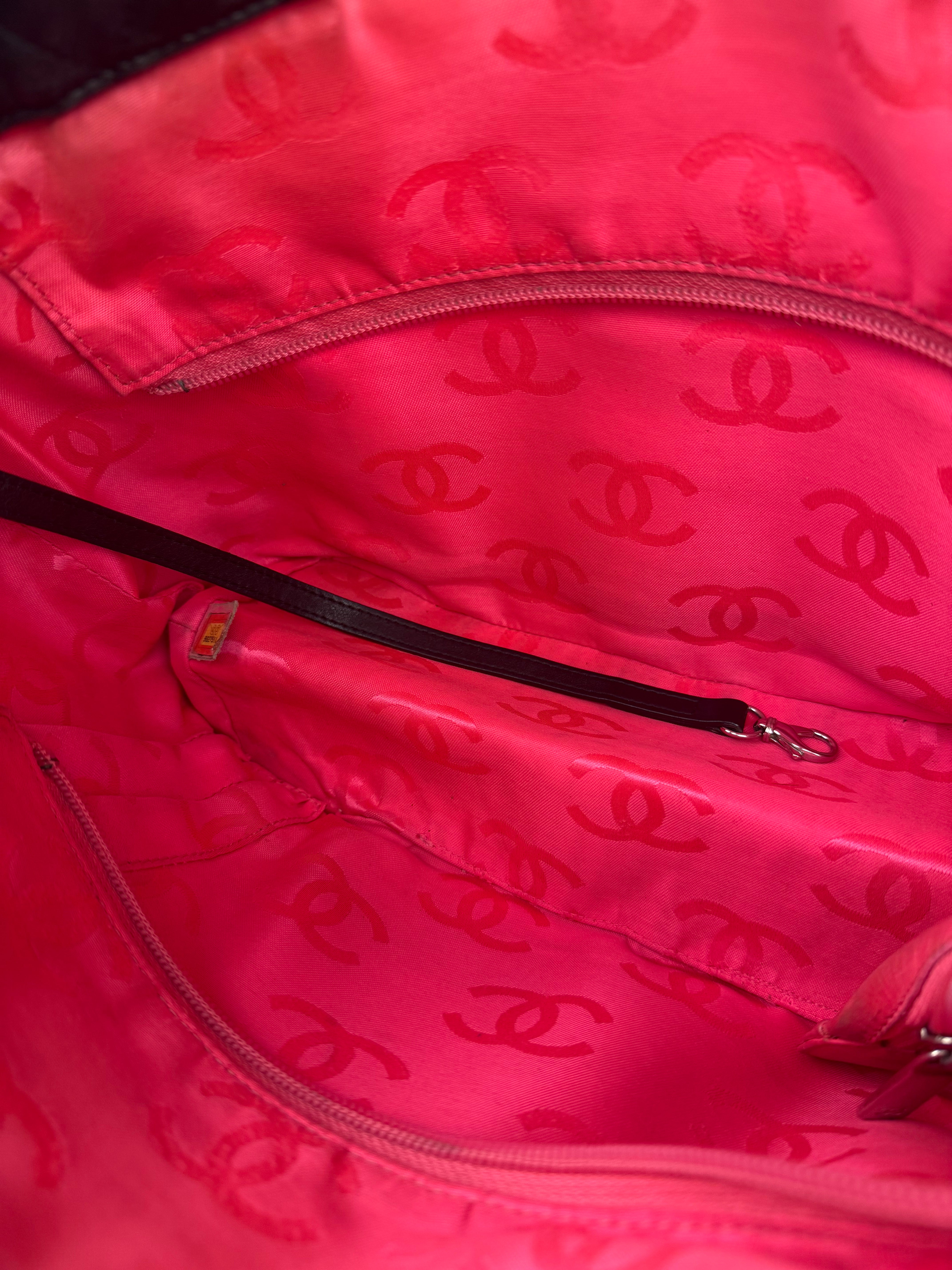 Chanel Black Quilted Leather Ligne Cambon Tote Bag 2004