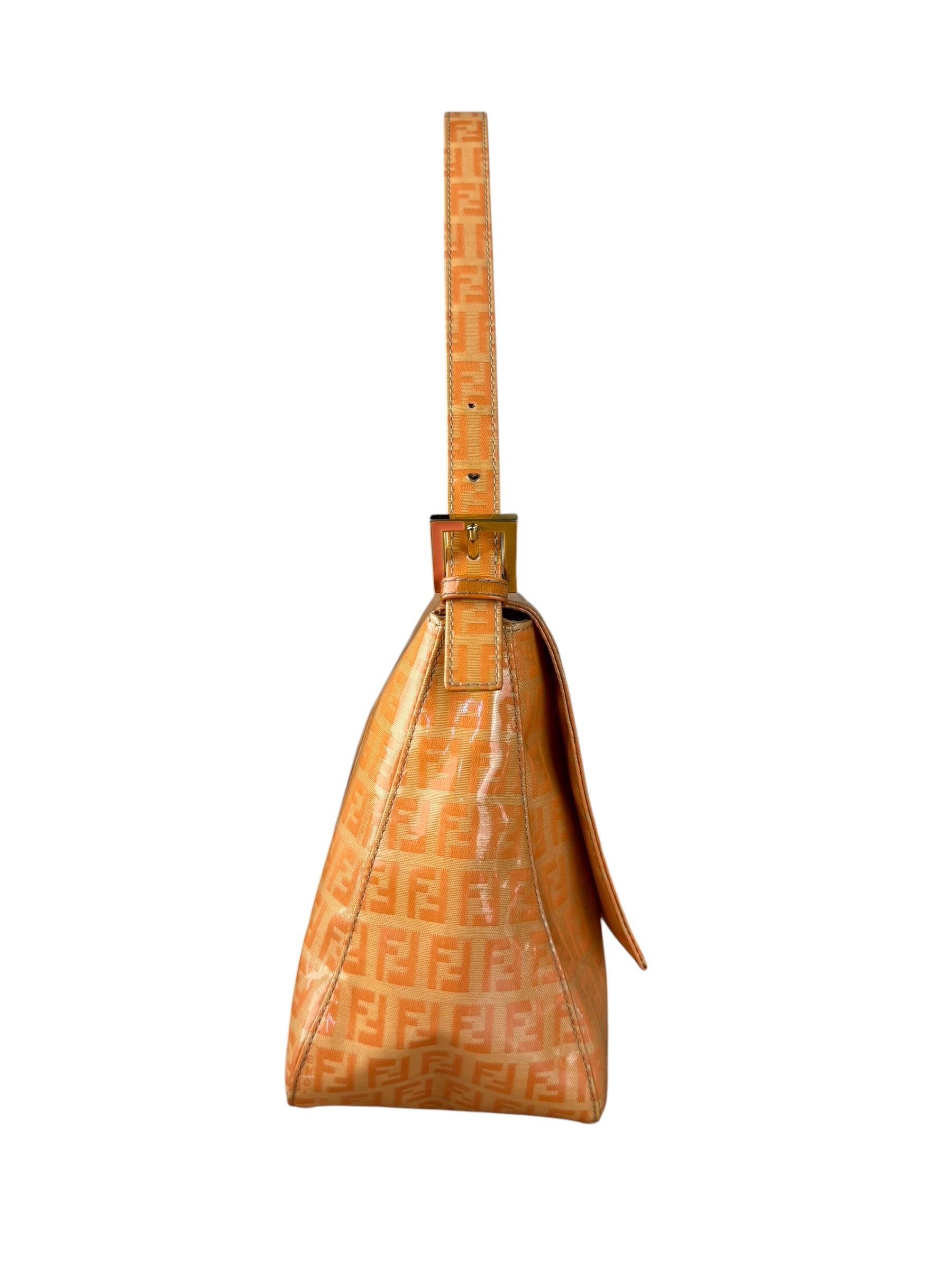 Fendi Zucchino Mamma Baguette Shoulder Bag