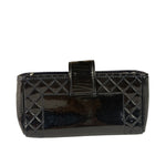 Chanel Navy Patent Leather Matelasse Chain Pouch 2013