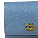 Gucci Blue Leather Marmont Card Case Wallet