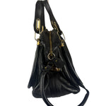 Chloe Black Leather Paraty Shoulder Bag