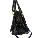 Chloe Black Leather Paraty Shoulder Bag
