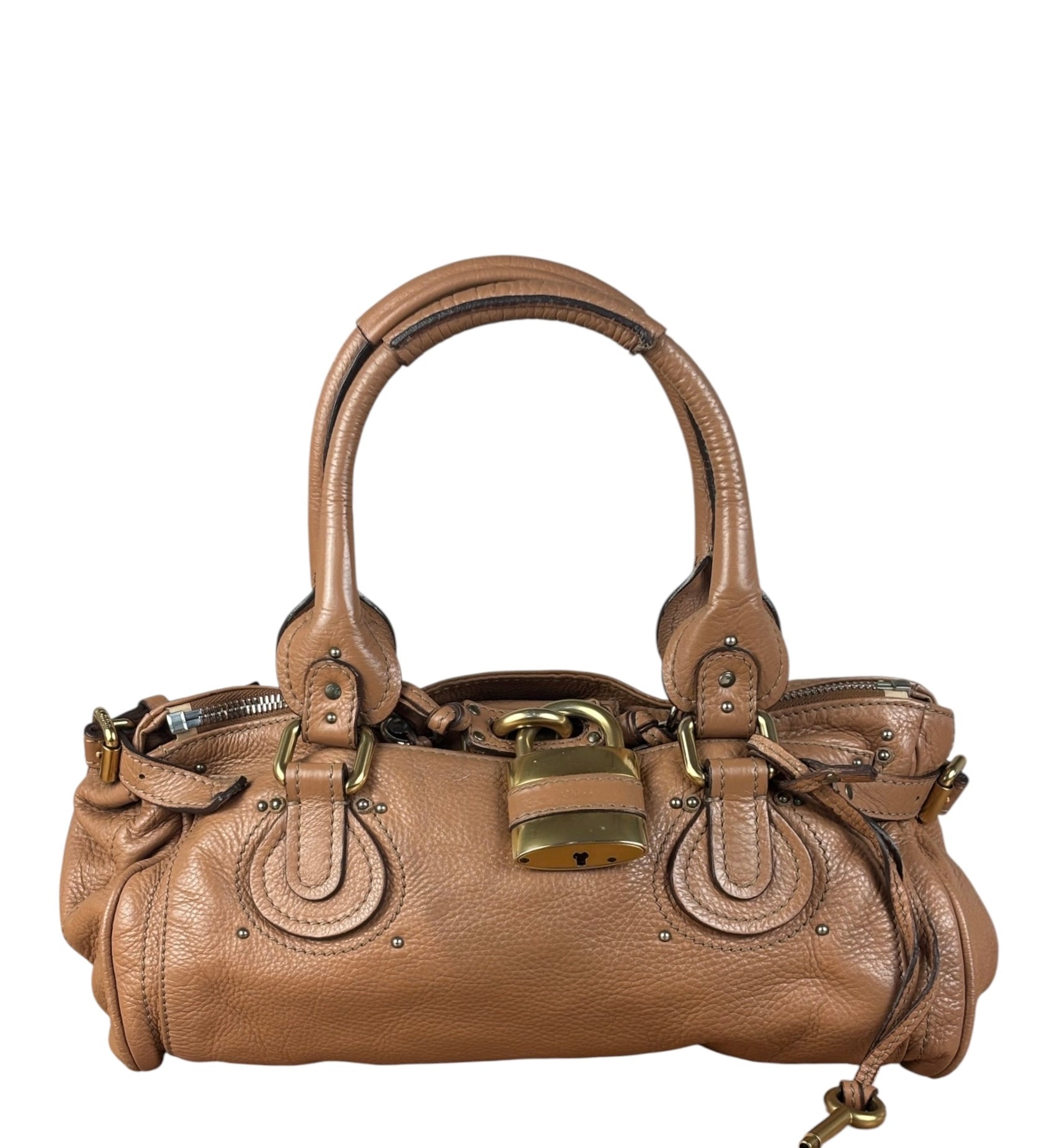 Chloe Vintage Tan Leather Paddington Shoulder Bag