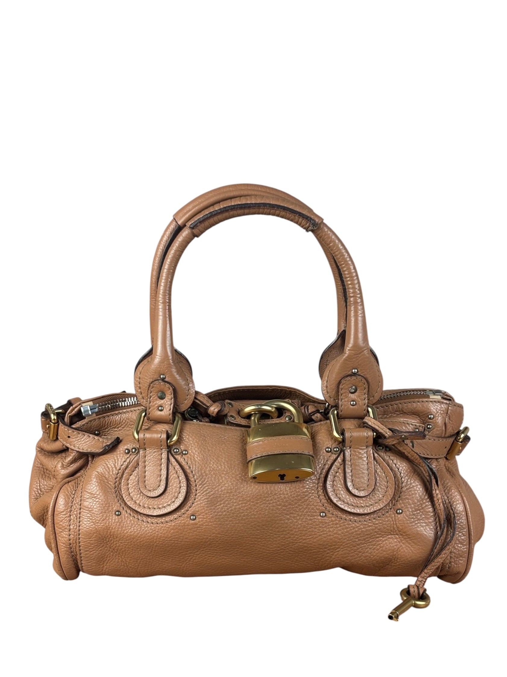 Chloe Vintage Tan Leather Paddington Shoulder Bag