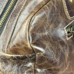 Balenciaga Vintage Brown Leather Moto Handbag