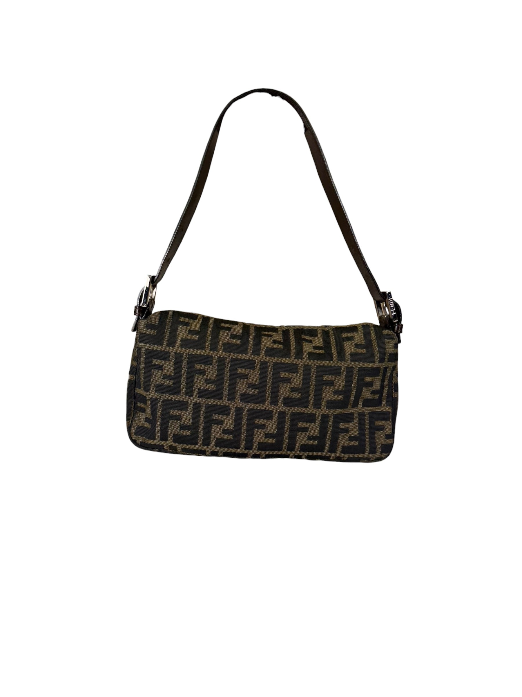 Fendi Beige/Brown Zucca Baguette