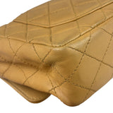 Chanel Beige Quilted Lambskin Tortoiseshell Chain Flap 1996