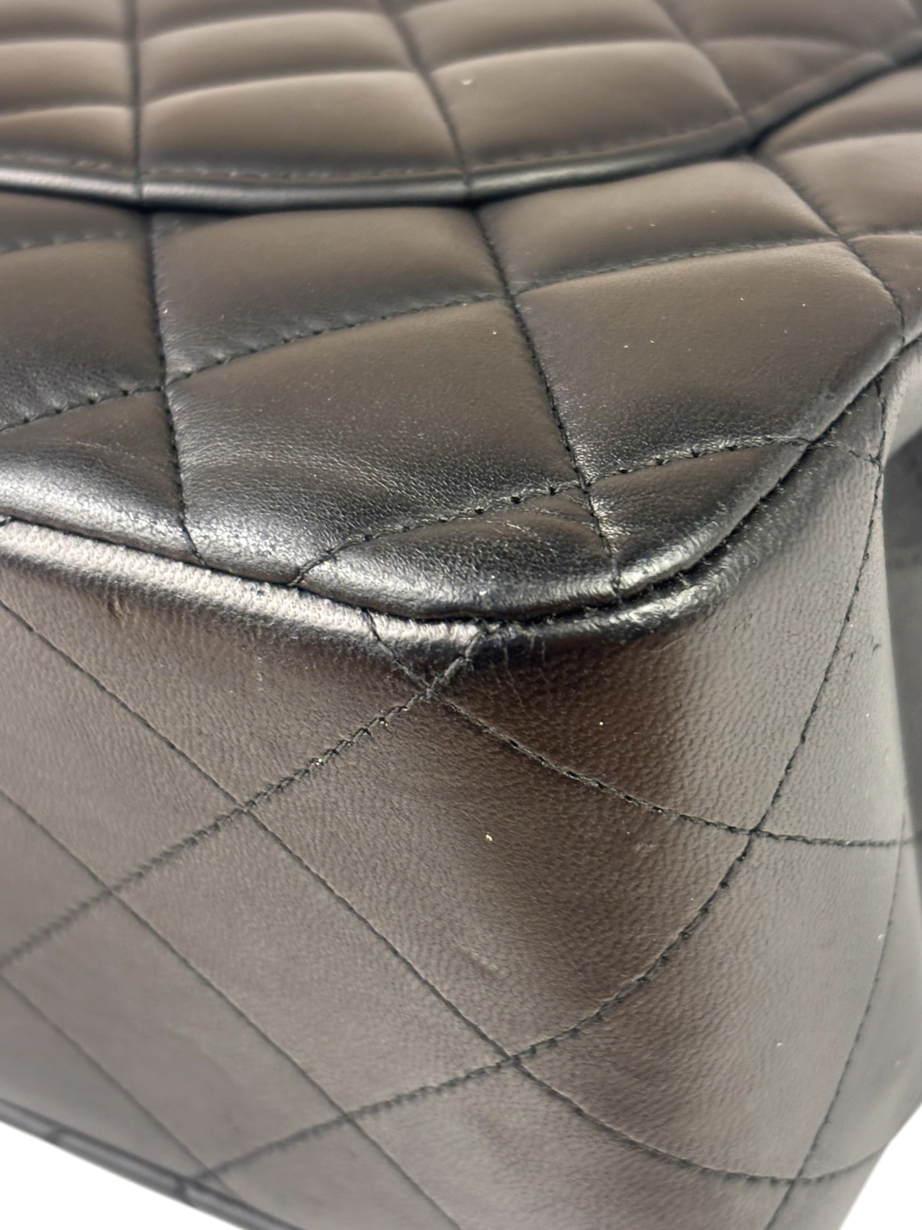 Chanel Black Lambskin Double Flap Bag 2017