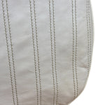 Celine Vintage White Leather Stitch Hobo Shoulder Bag