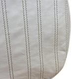 Celine Vintage White Leather Stitch Hobo Shoulder Bag