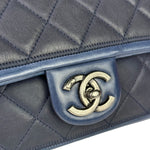 Chanel Paris-Salzburg Blue Bicolor Quilted Flap Bag 2014