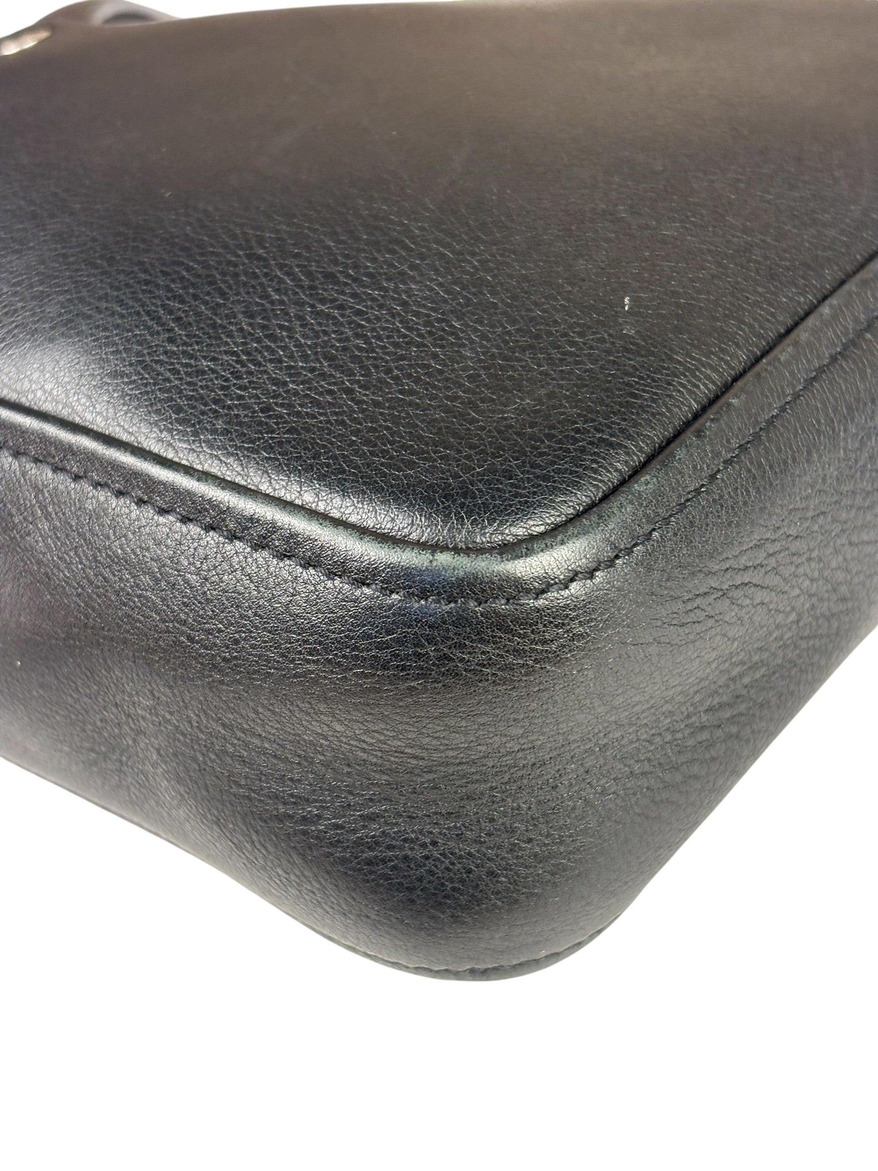 Balenciaga Black Leather Triangle Two-Way Bag