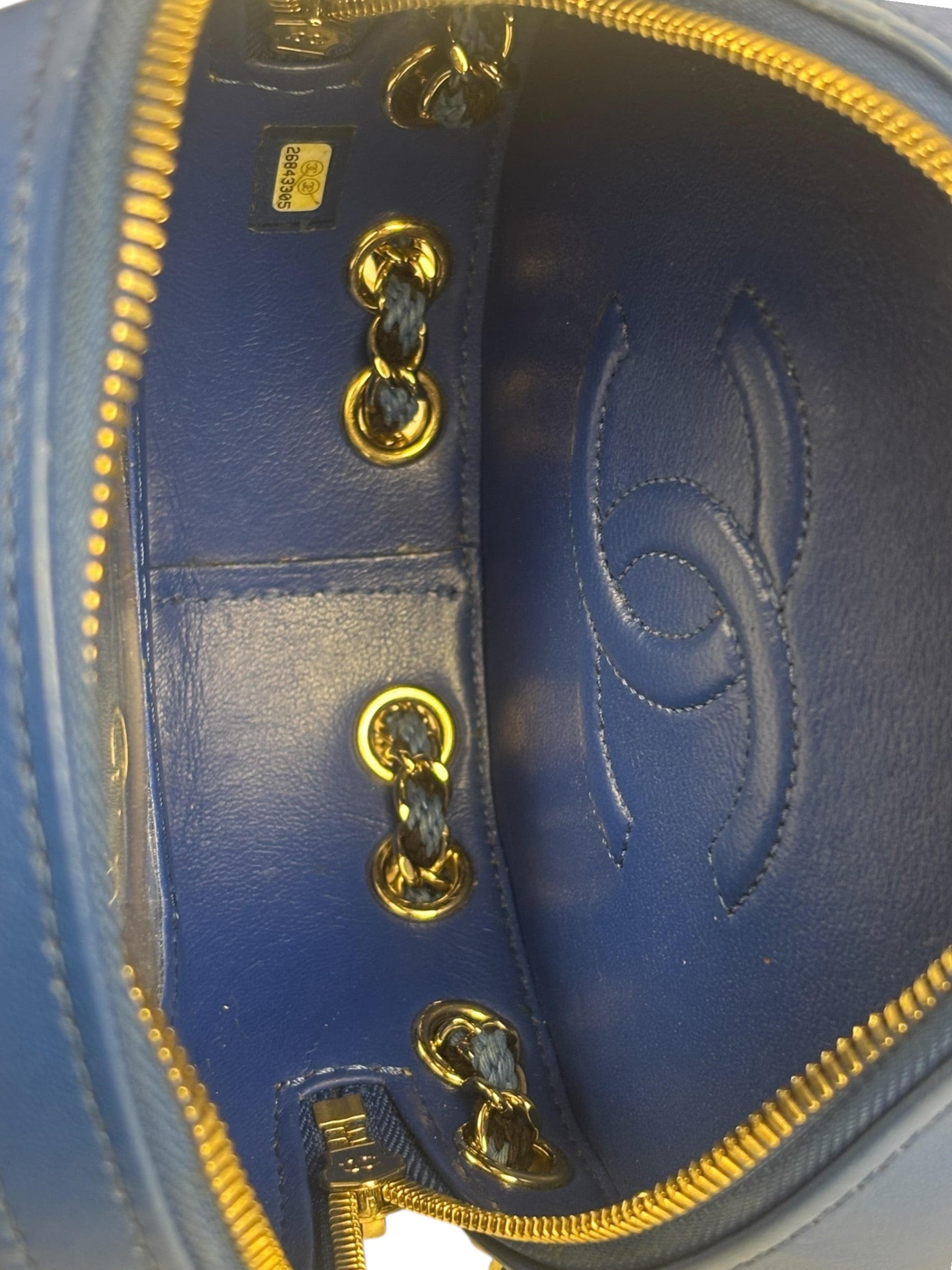 Chanel Limited Edition Lifesaver Round Crossbody Navy/Black 2017