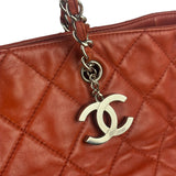 Chanel Red Quilted Calfskin In The Business Tote 2011