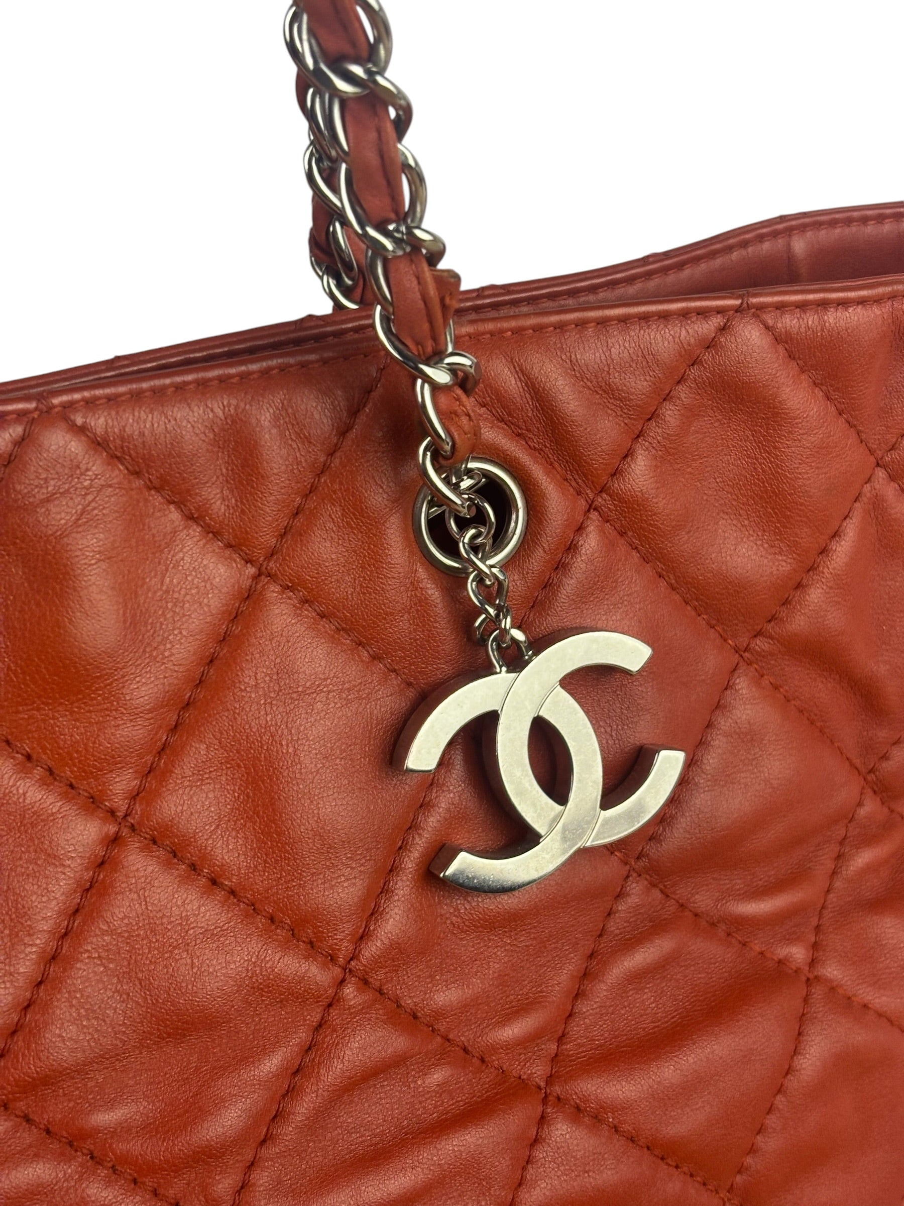Chanel Red Quilted Calfskin In The Business Tote 2011