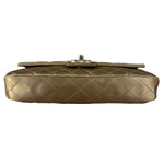 Chanel CC Limited Edition Gold Satin Quilted Flap Bag 2008