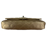Chanel CC Limited Edition Gold Satin Quilted Flap Bag 2008