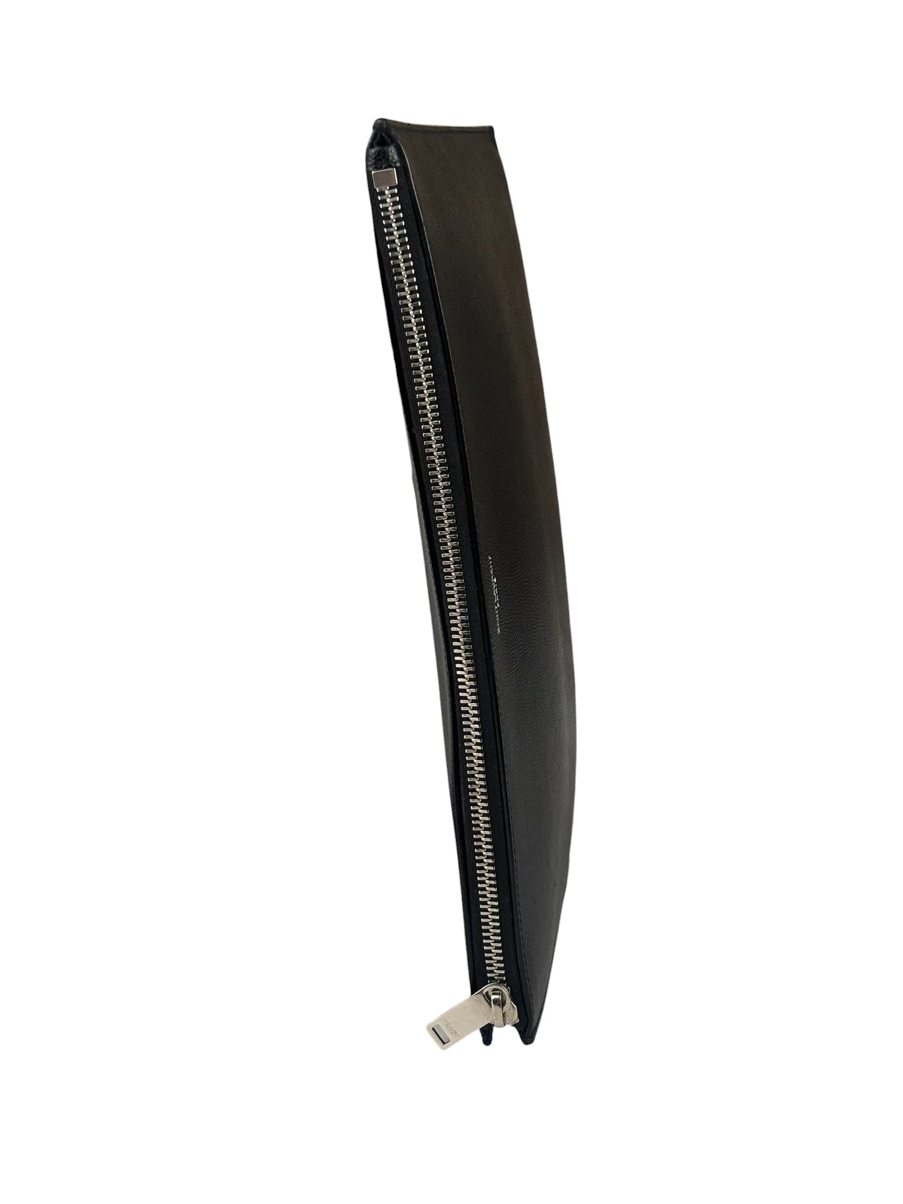 Yves Saint Laurent Black Pebbled Leather Pouch