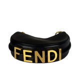 Fendi Vintage Black Leather Nano Fendigraphy Two-Way Bag Replacement Chains