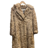 Vintage Multi-Tonal Light Brown Fox Fur Long Coat