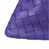 Bottega Veneta Purple Leather Nano Pyramid Pouch