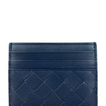 Bottega Veneta Intrecciato Cardholder Navy/Olive
