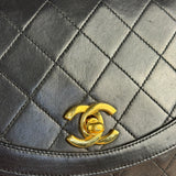 Chanel Vintage Black Quilted Diana Shoulder Bag 1986-1988