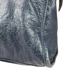 Balenciaga Navy Lambskin Moto Work Two-Way Bag