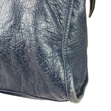 Balenciaga Navy Lambskin Moto Work Two-Way Bag