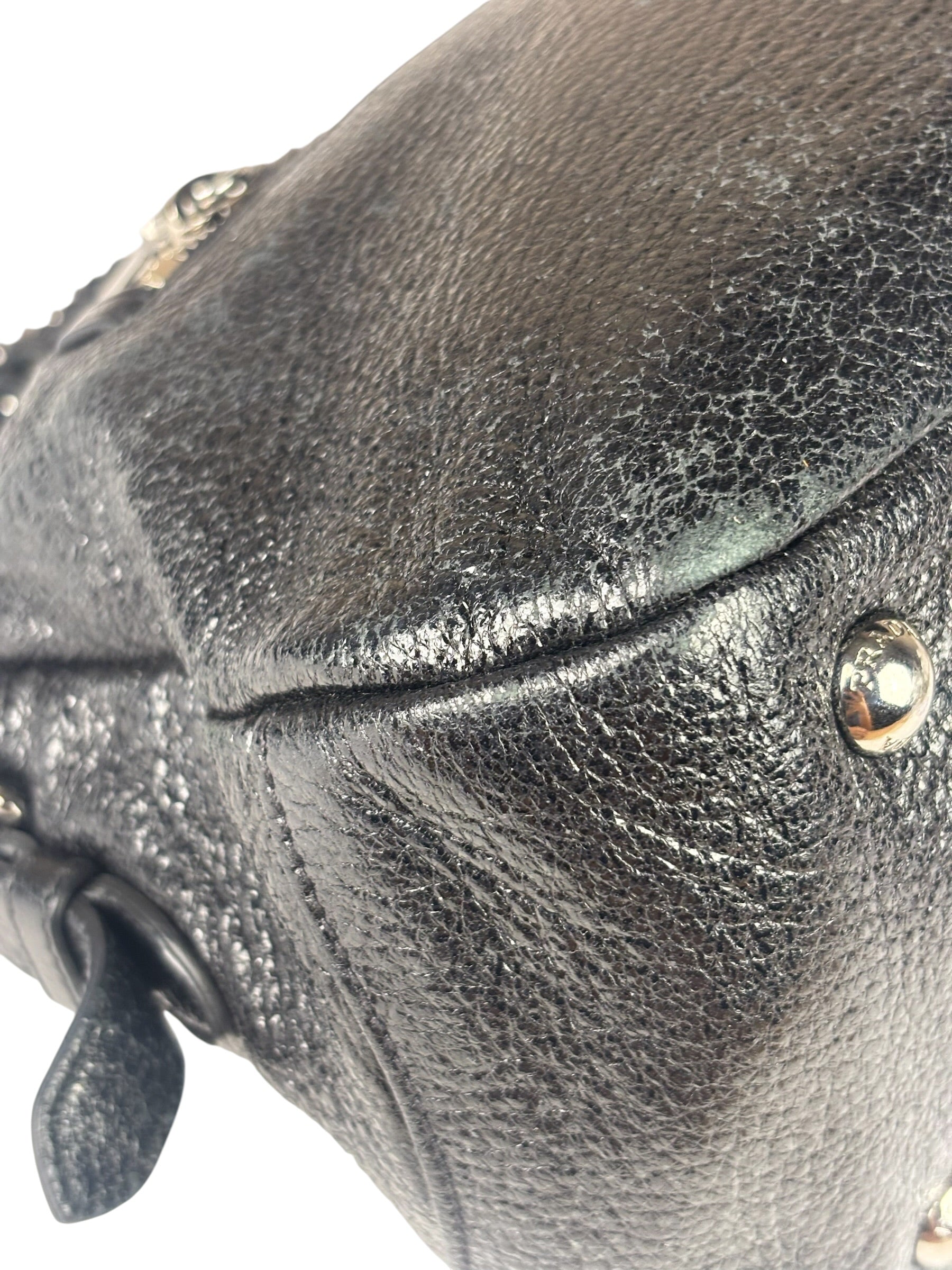 Prada Black Leather Shoulder Bag