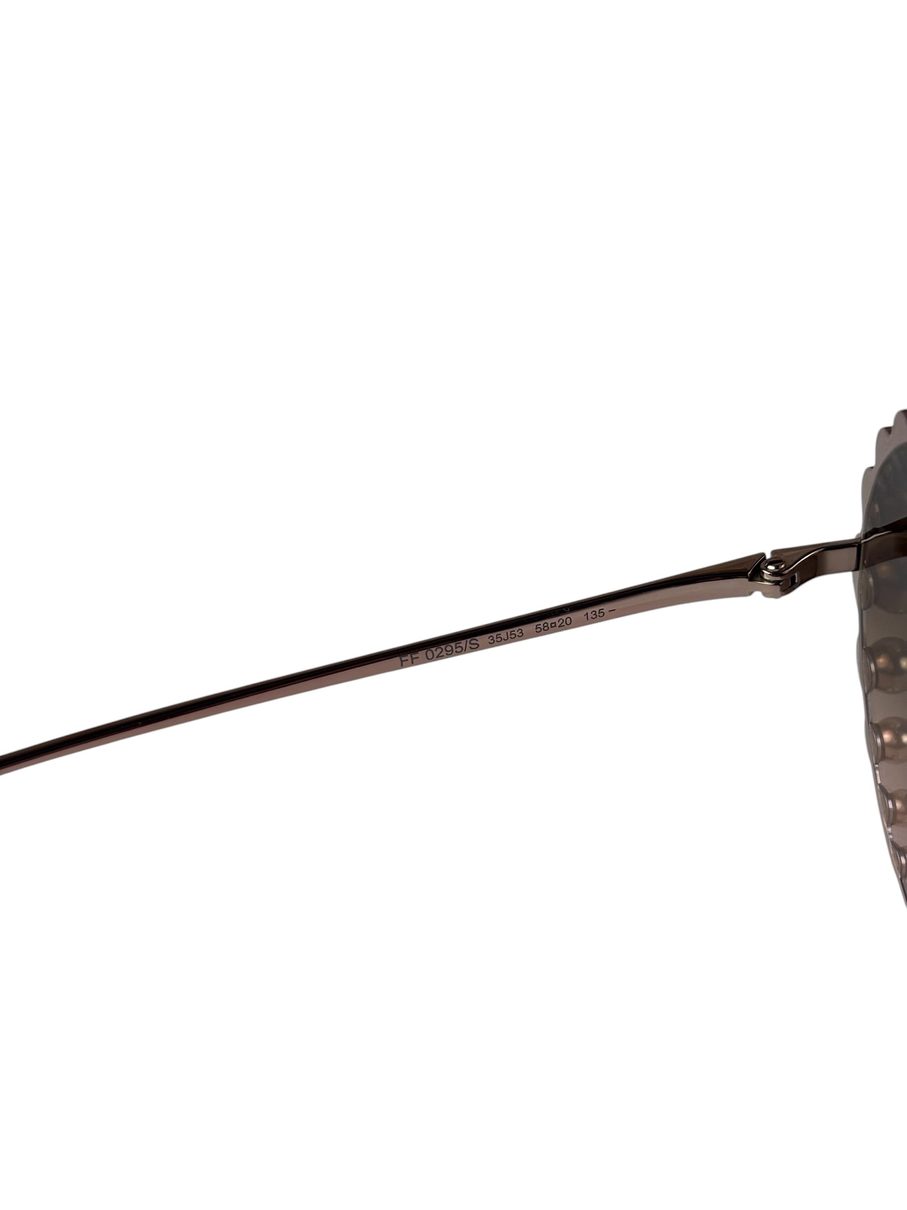 Fendi Pink Ribbons & Pearls FF 0295/S Round Sunglasses