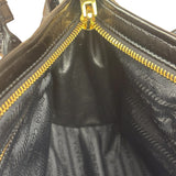 Prada Calfskin Bonnie Shoulder Bag Black