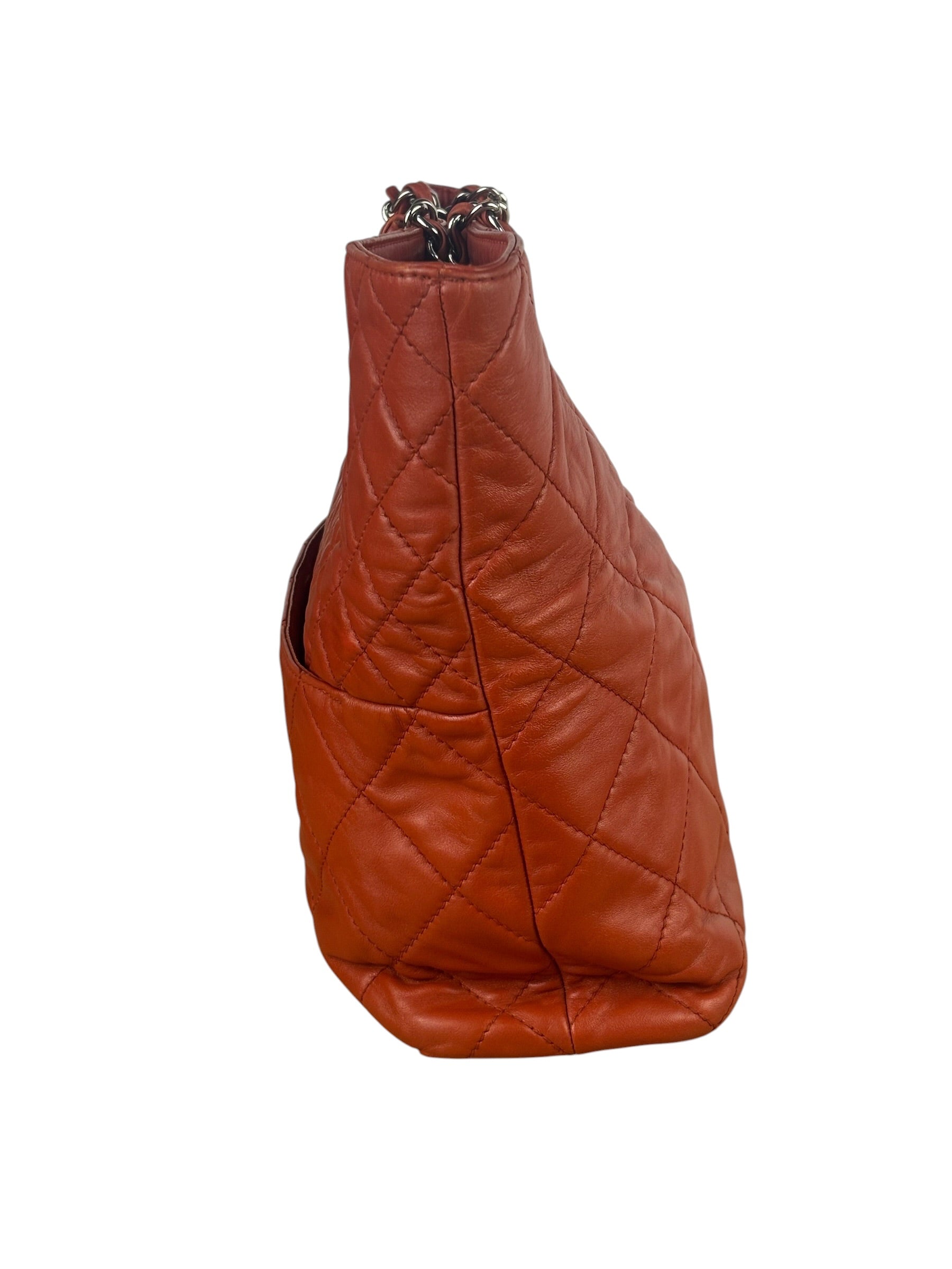 Chanel Red Quilted Calfskin In The Business Tote 2011