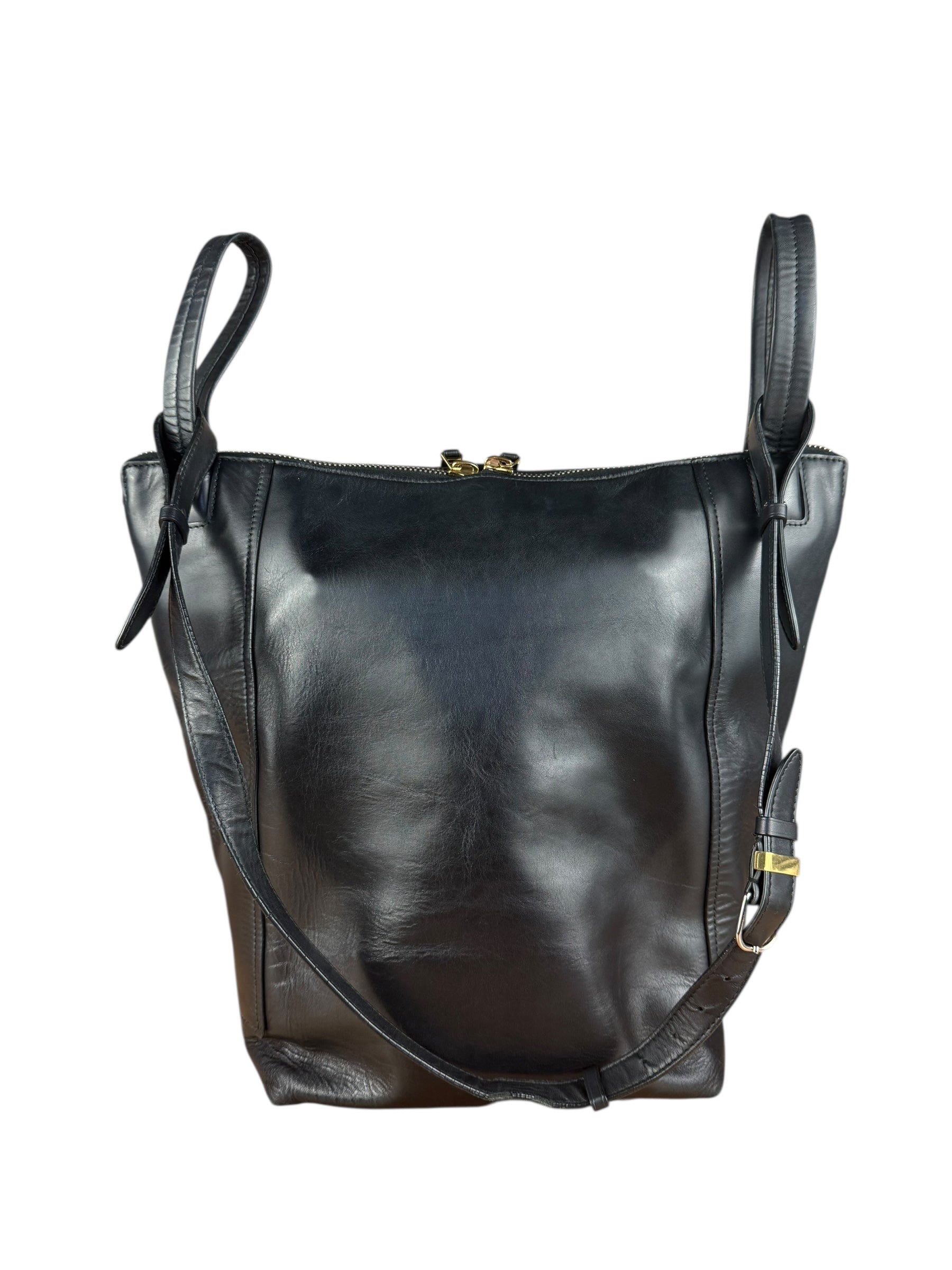 Balenciaga Black Leather Kendall Bucket Bag