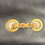 Chanel Black Leather Medium Gabrielle Flap Bag 2011
