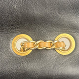 Chanel Black Leather Medium Gabrielle Flap Bag 2011