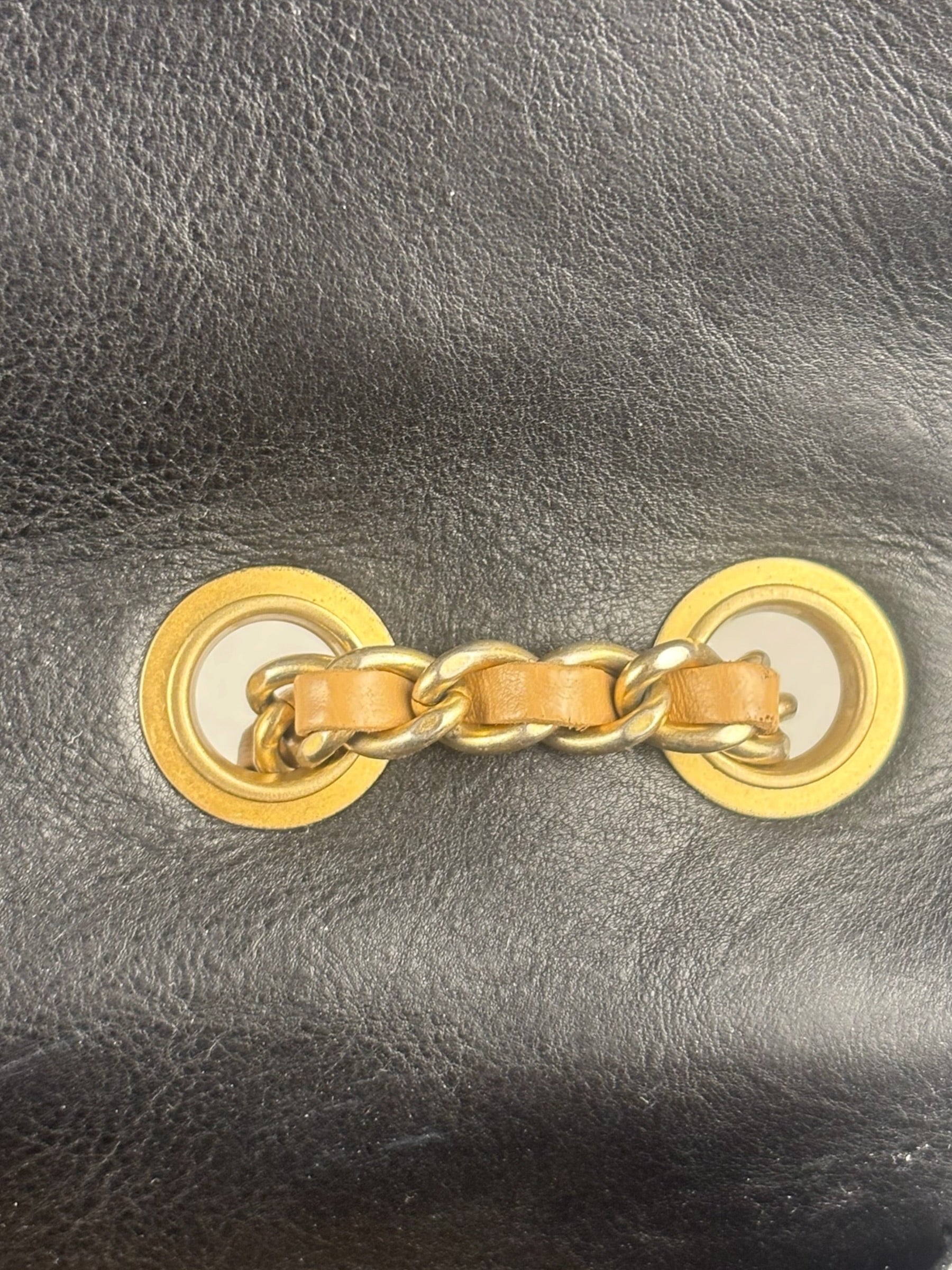 Chanel Black Leather Medium Gabrielle Flap Bag 2011