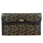 Celine Vintage Canvas Snap Trifold Wallet