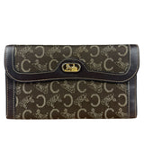 Celine Vintage Canvas Snap Trifold Wallet