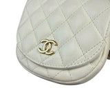 Chanel White Quilted Leather Side-Packs Dual Shoulder Bag 2019