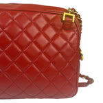 Chanel Red Quilted Leather Camera Bag 2012