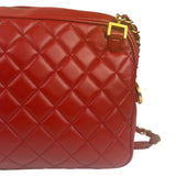 Chanel Red Quilted Leather Camera Bag 2012