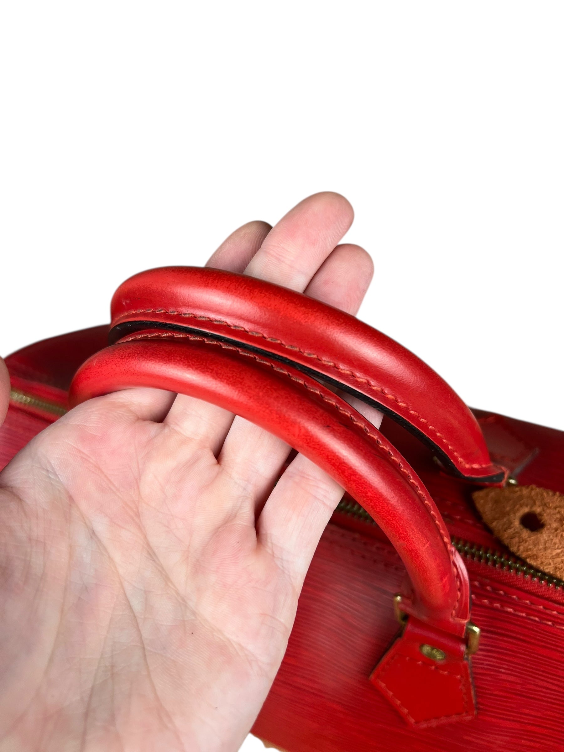 Louis Vuitton Red Epi Speedy 35