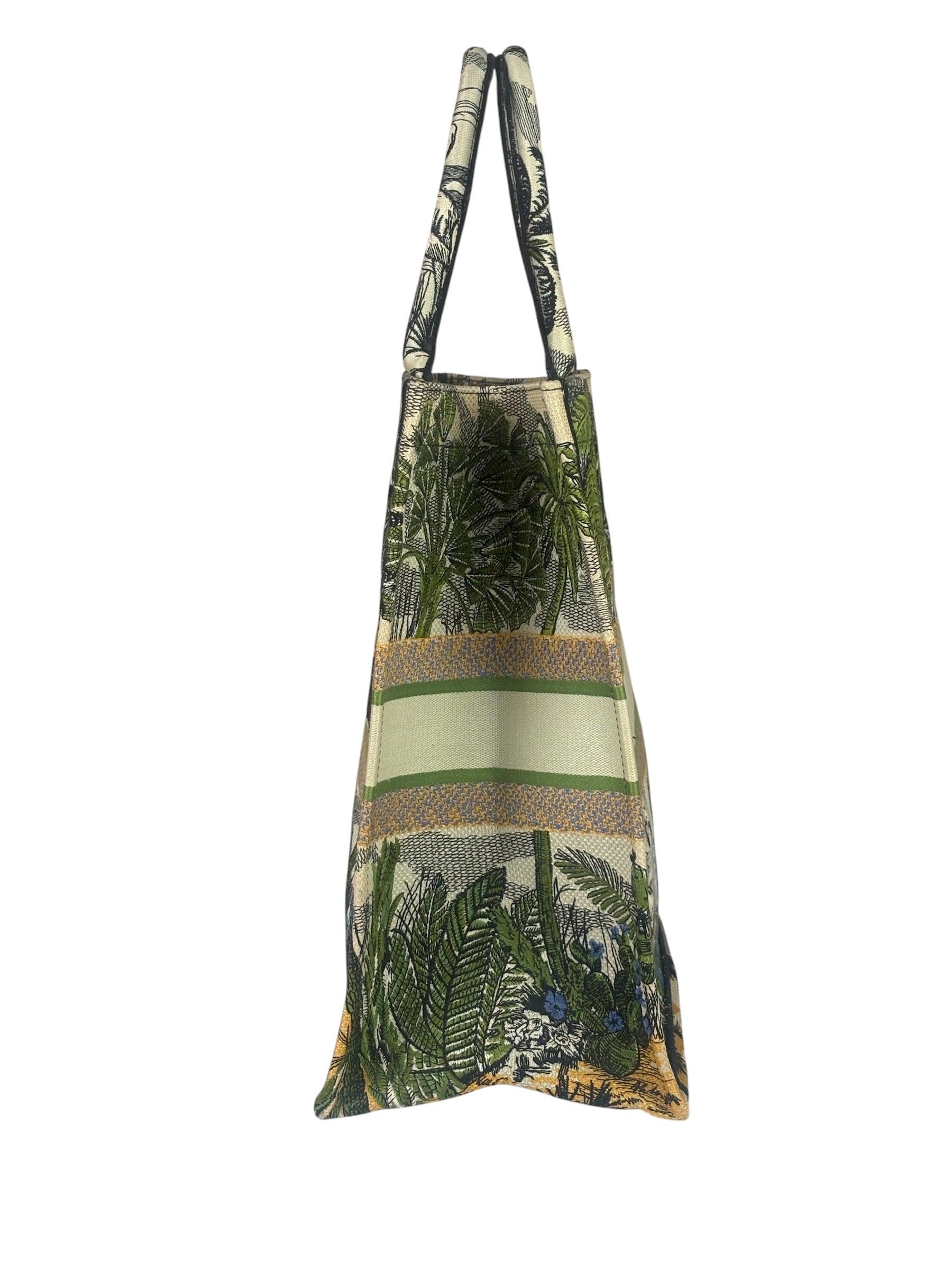 Christian Dior Large Toile De Jour Tropicalia Book Tote