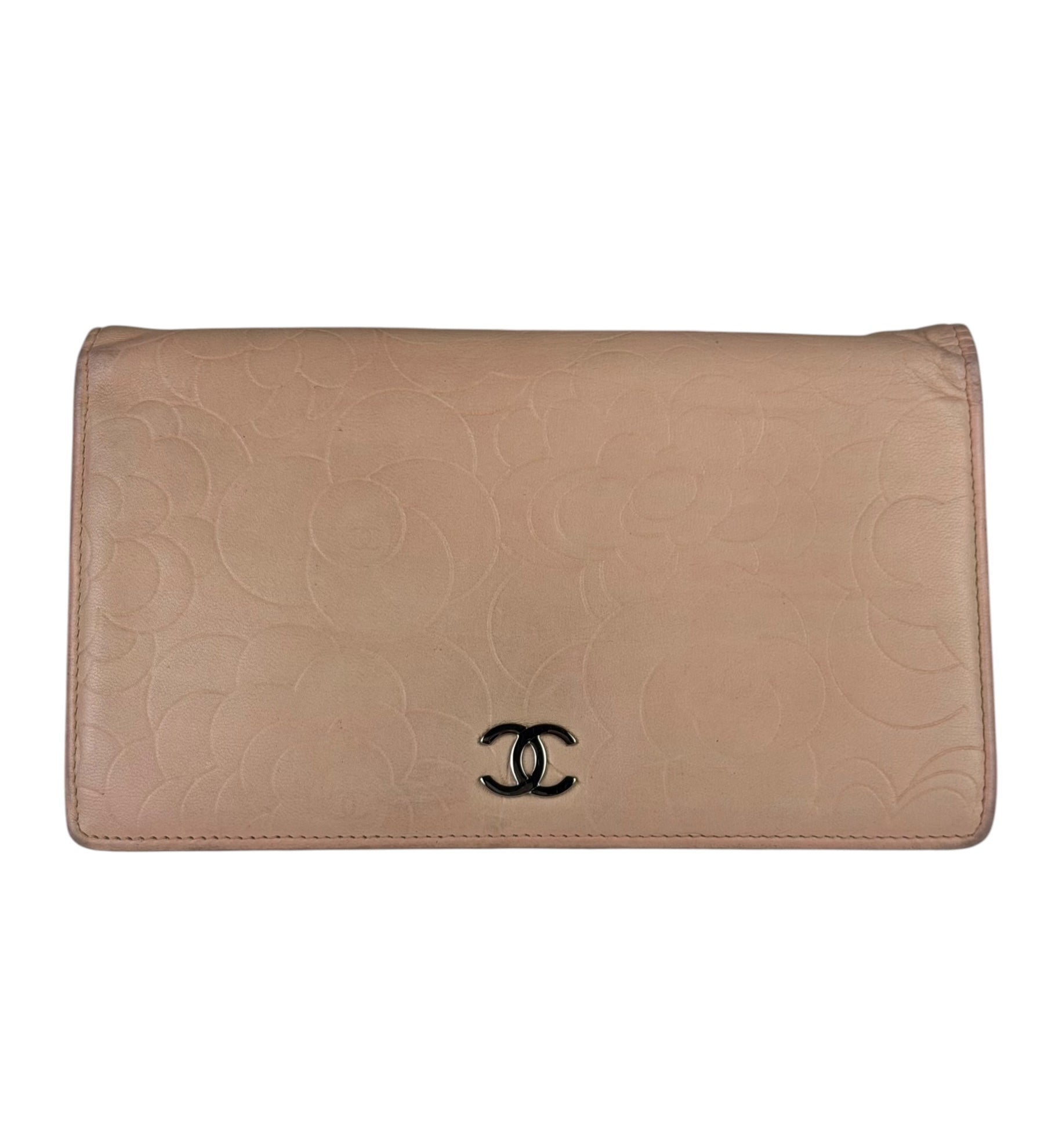 Chanel Light Pink Camila Leather Long Wallet