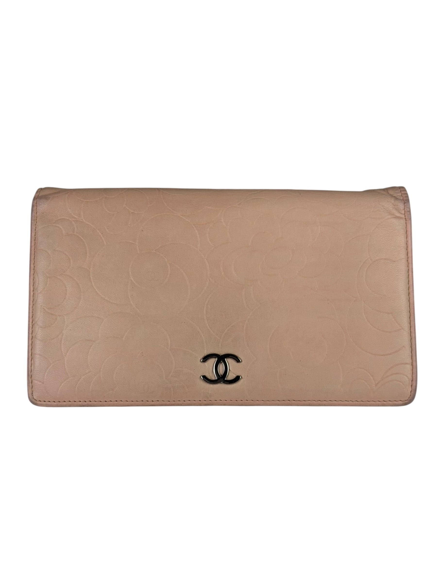 Chanel Light Pink Camila Leather Long Wallet