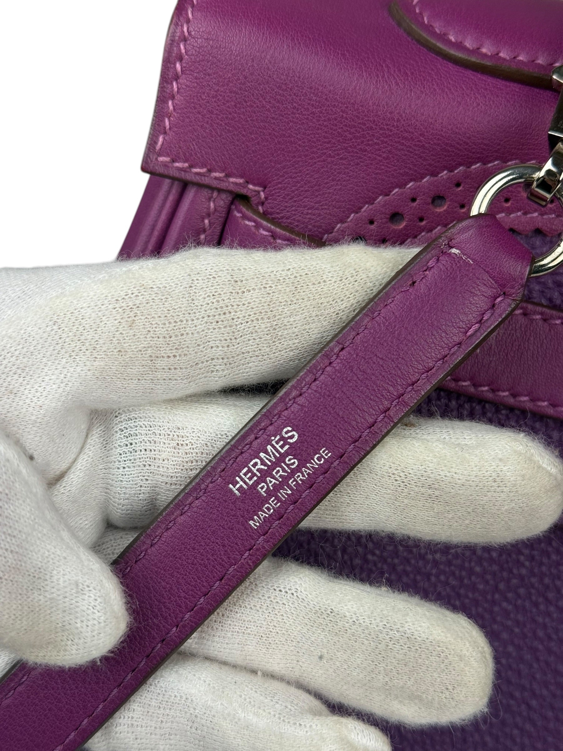 Hermes Kelly 35 Purple Ghillies Swift Togo Leather Handbag 2015